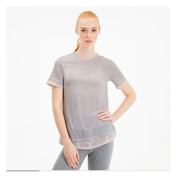 Puma Studio Mixed Lace Women's Tee - Picture 3 of 10